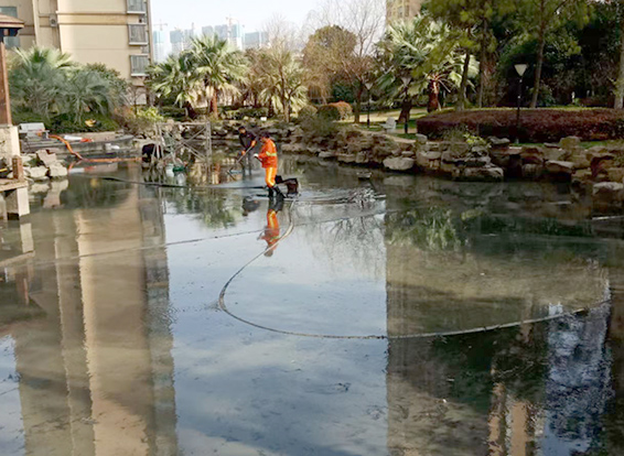 景县景观池淤泥清理